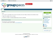 Tablet Screenshot of beta.groupspaces.com
